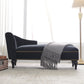 Velvet Chaise Button Tufted Right Arm Facing Lounge Chair with Nail head Trim