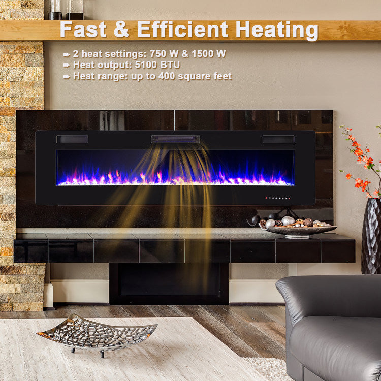 68 Inch Ultra-Thin Electric Fireplace