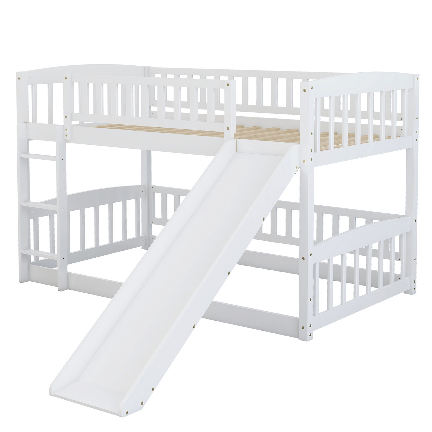 Bunk Bed with Slide; Twin Over Twin