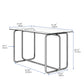 5-piece Rectangle Dining Table w/ Tempered Glass