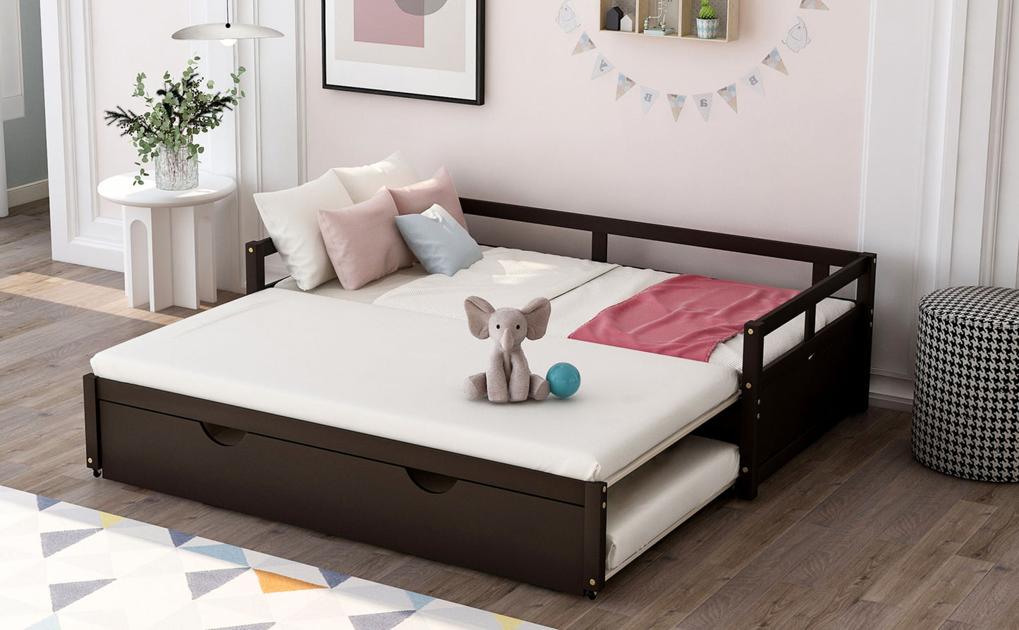 White King Size Daybed with Trundle