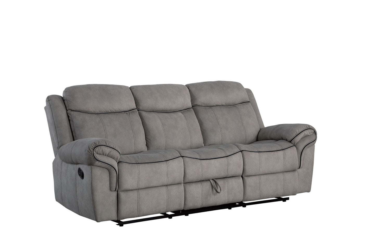 Zubaida Sofa (Glider & Motion); 2-Tone Gray Velvet