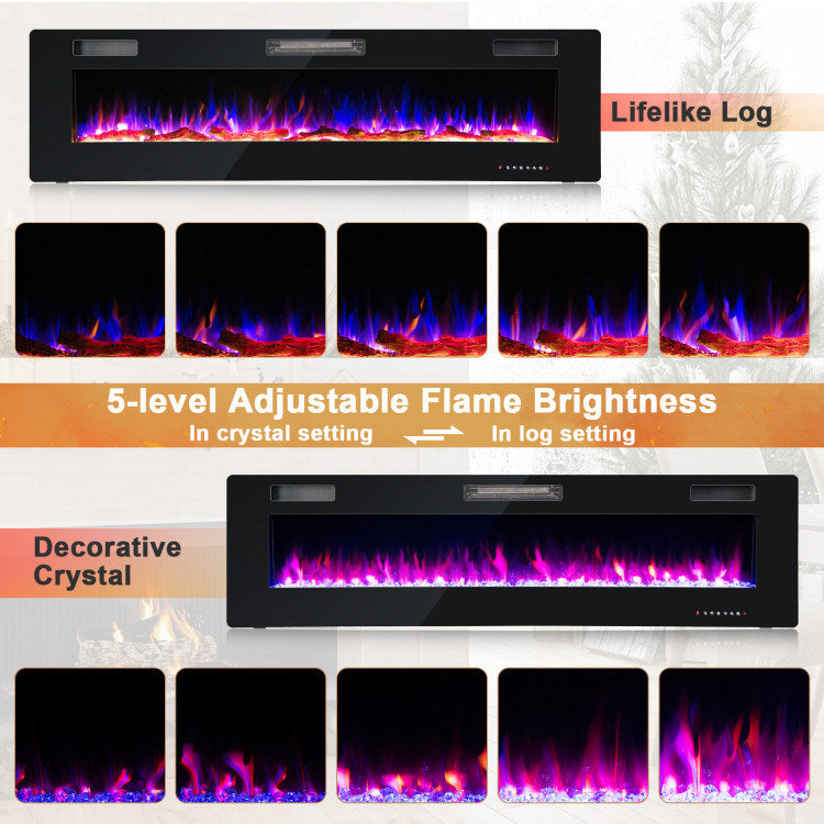 68 Inch Ultra-Thin Electric Fireplace