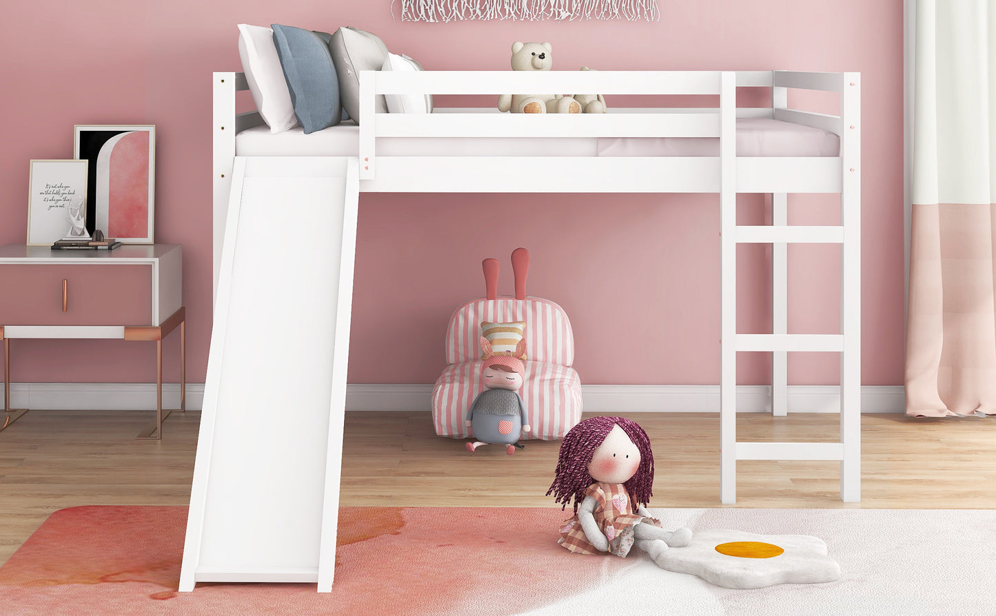 Loft Bed with Slide(full size)