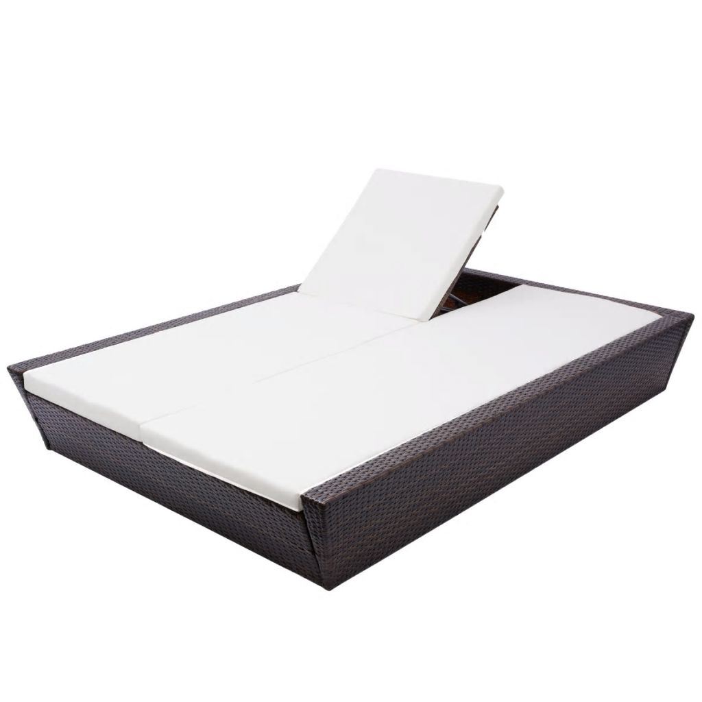 Outdoor Lounge Bed with Cushion