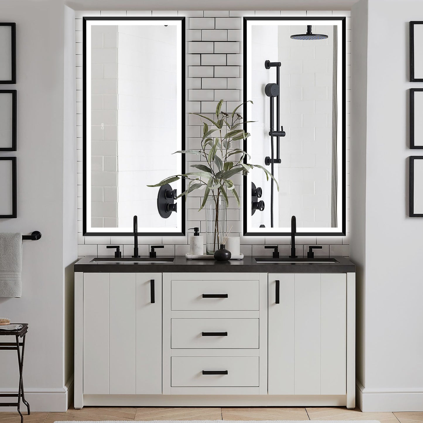 4 Size LED Bathroom Mirror;  Backlit and Frontlit