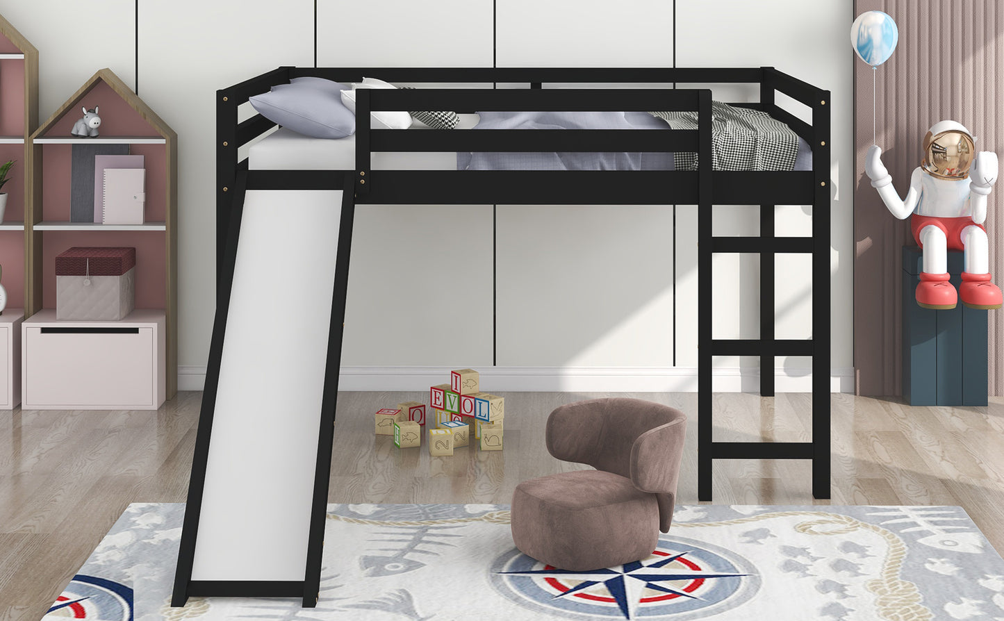 Loft Bed with Slide(full size)