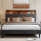 Queen Size Storage Headboard and USB Port bed frame