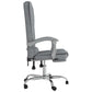 Massage Reclining Office Chair Light Gray Fabric