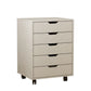 movable file cabinet Wooden drawer