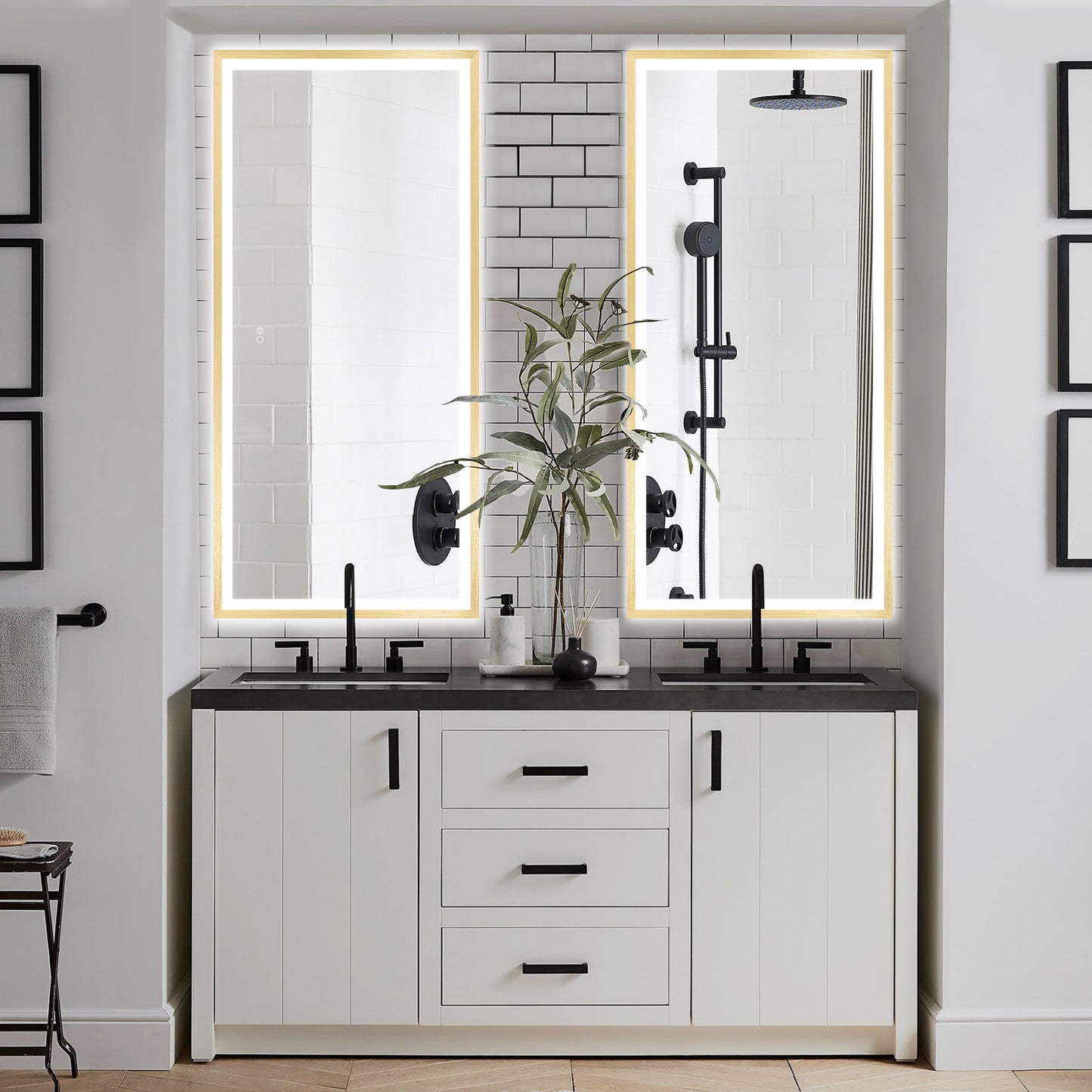 4 Size LED Bathroom Mirror;  Backlit and Frontlit