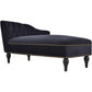 Velvet Chaise Button Tufted Right Arm Facing Lounge Chair with Nail head Trim