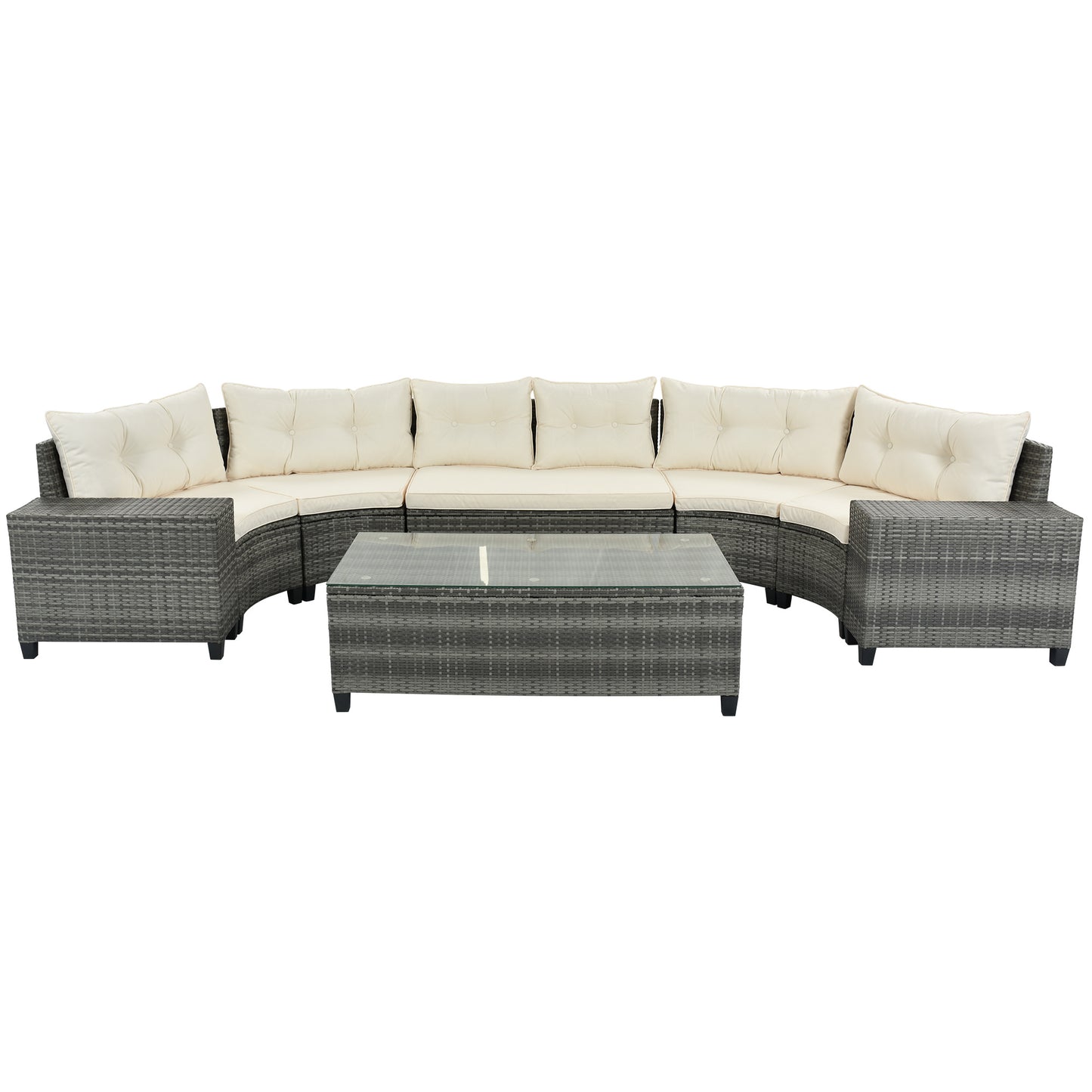 8-pieces Round Sofa Set