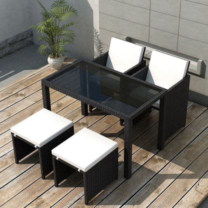 5 Piece Outdoor Dining Set 4 seat