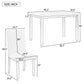 Faux Marble 5-Piece Dining Set