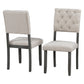 Dining Table and Chair Set with Special-shaped Legs and Foam-covered Seat Backs & Cushions