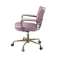 Office Chair in Pink Top leather