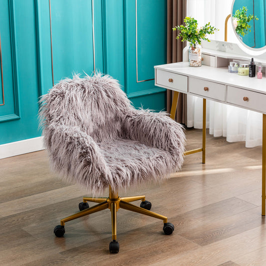 HengMing Modern Faux fur chair