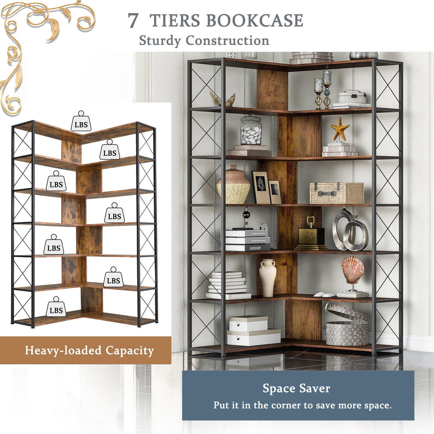 7-Tier Bookcase