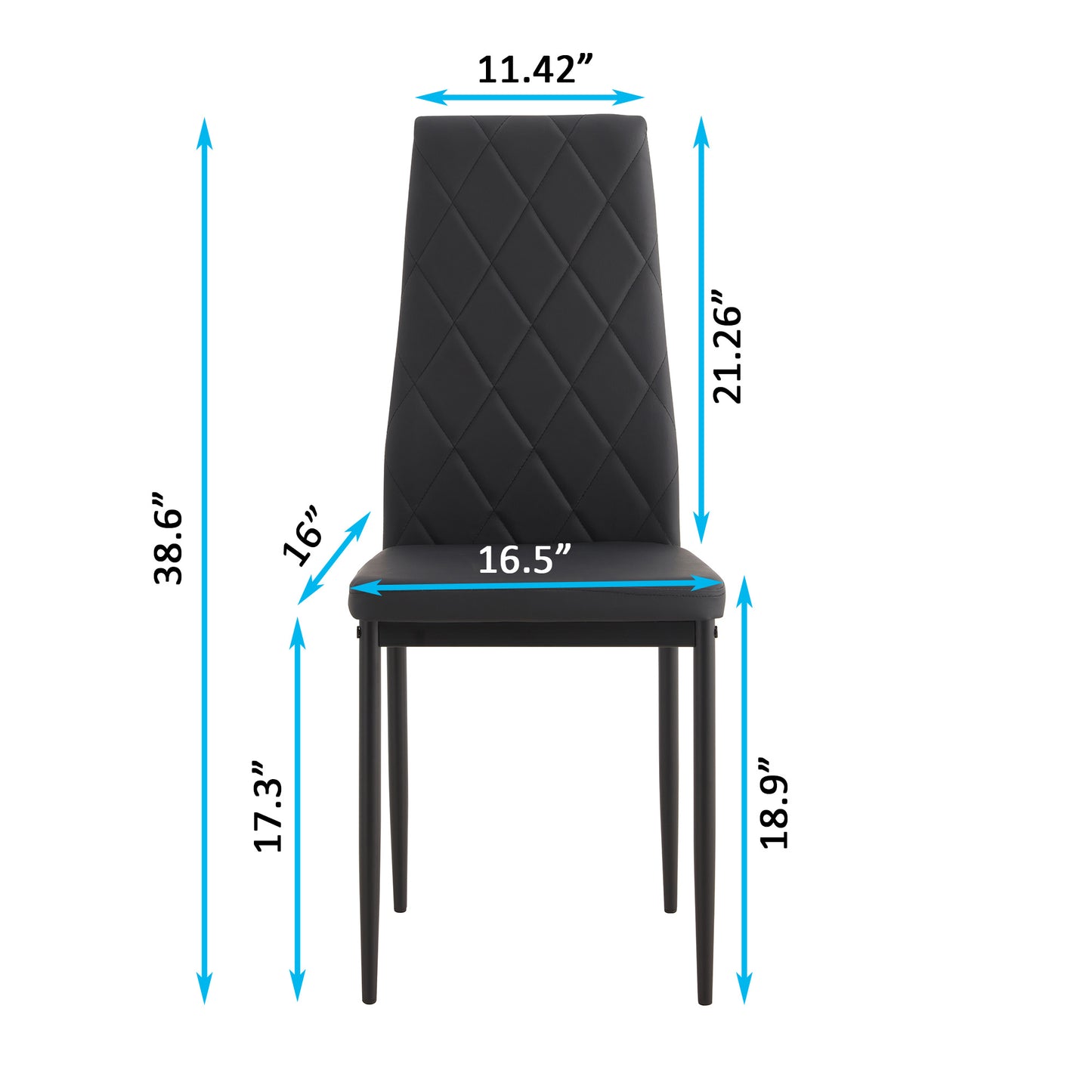 5-piece Rectangle Dining Table w/ Tempered Glass