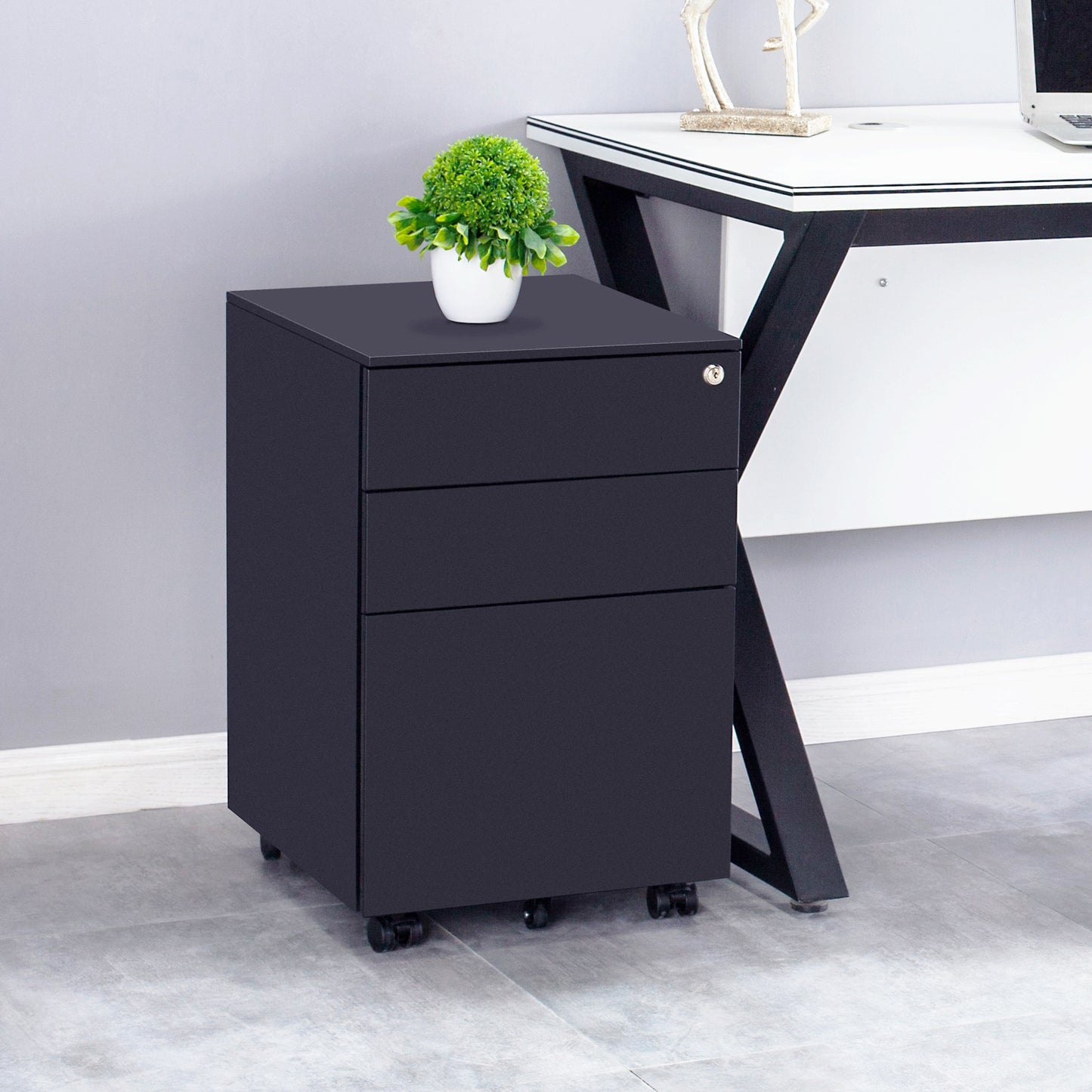 3 Drawer File Cabinet with Lock