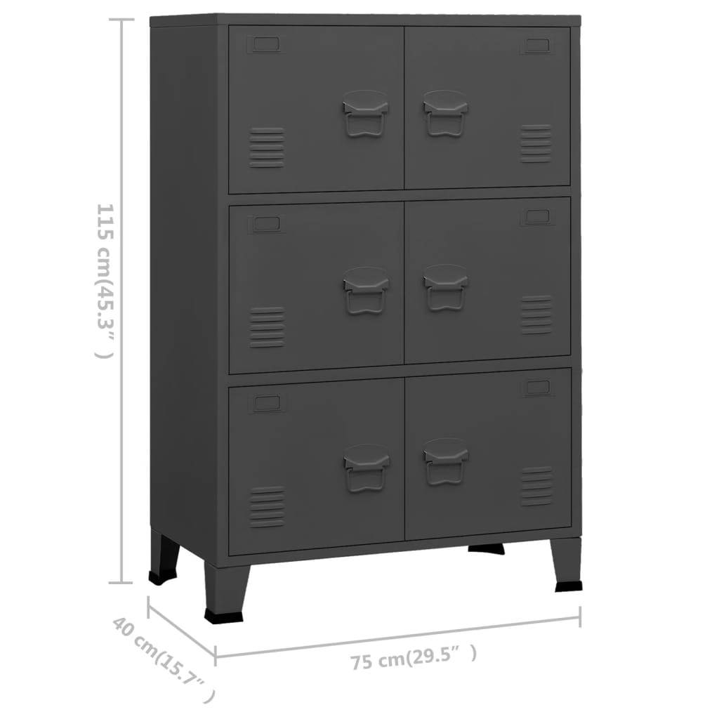 Industrial Filing Cabinet Anthracite