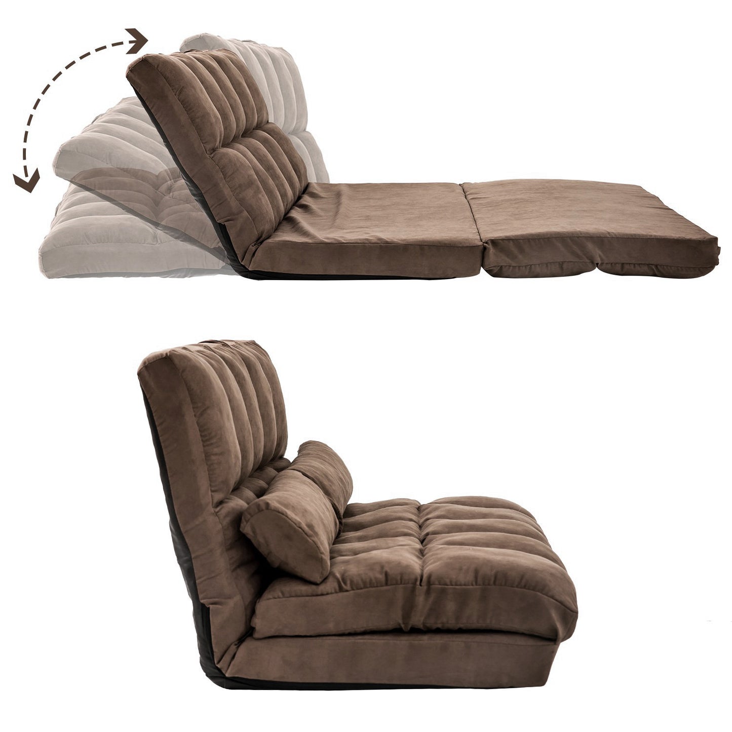 Double Chaise Lounge Floor Couch and Sofa