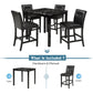 5-Piece Kitchen Table Set Faux Marble Top