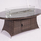 Brown Wicker Patio Firepit  table