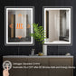 4 Size LED Bathroom Mirror;  Backlit and Frontlit