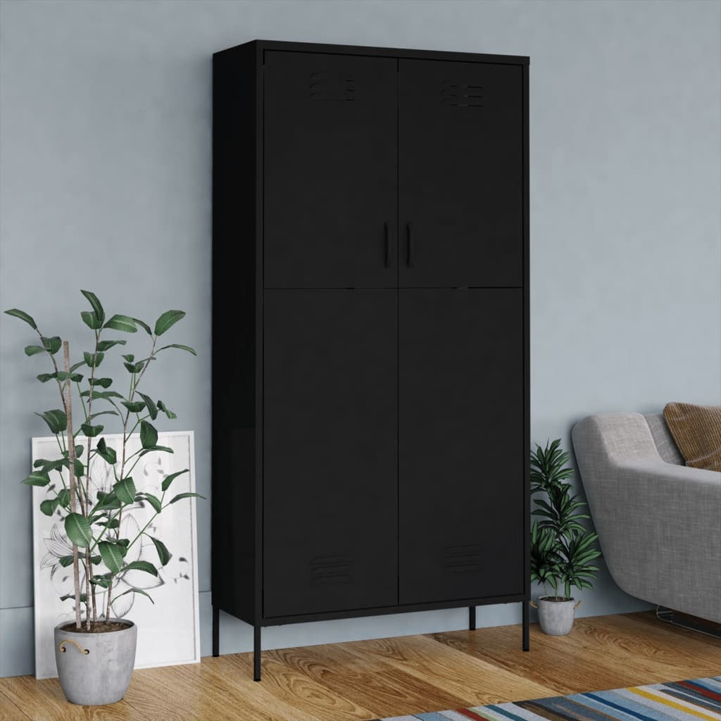 black Steel Wardrobe