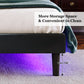 Stylish  Leather w/ Lights Stitched Wing-backed Headboard