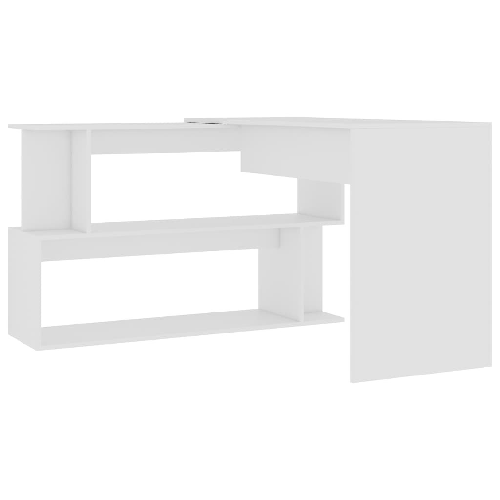 Corner Desk White Chipboard