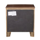 Dark Cherry Finish Nightstand of 3x Drawers w/ Satin Nickel Tone Knobs