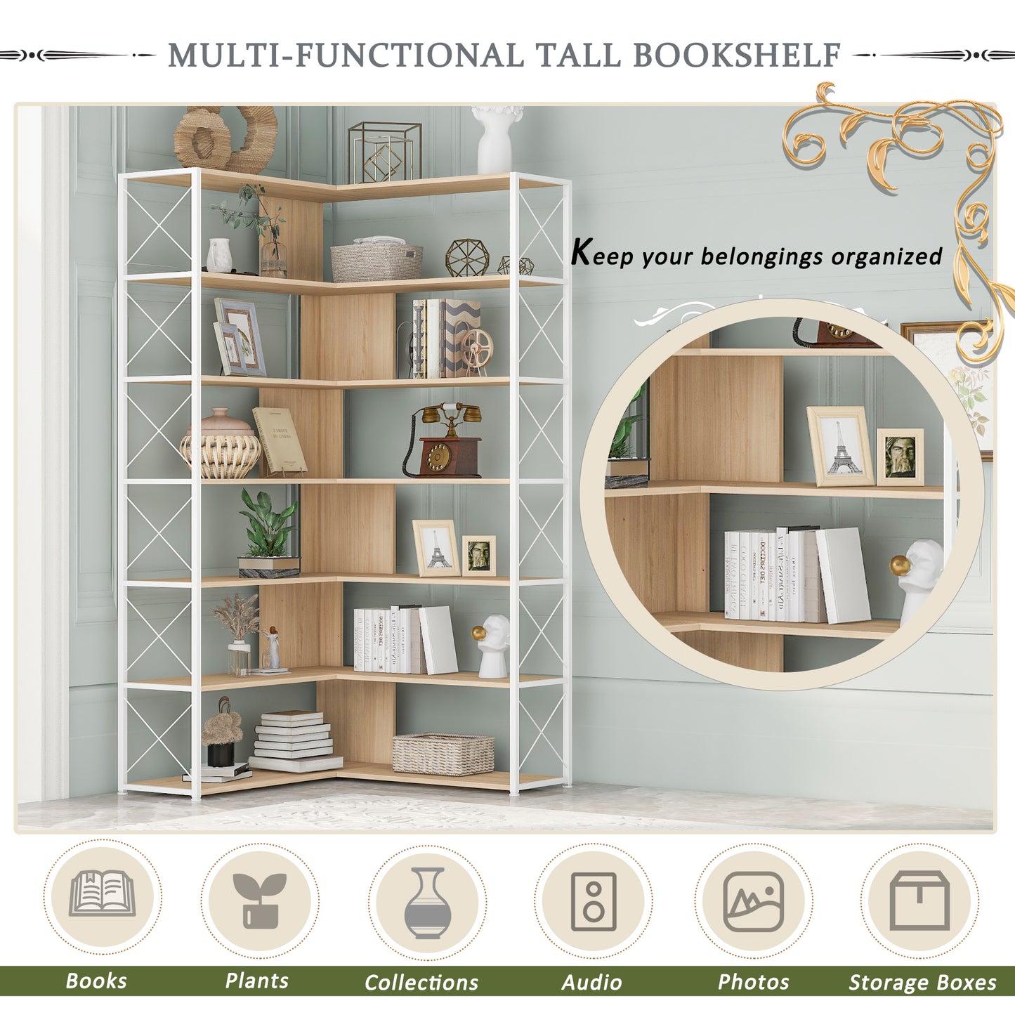 7-Tier Bookcase