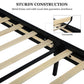 Stylish  Leather w/ Lights Stitched Wing-backed Headboard