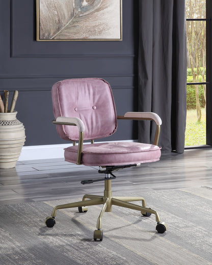 Office Chair in Pink Top leather