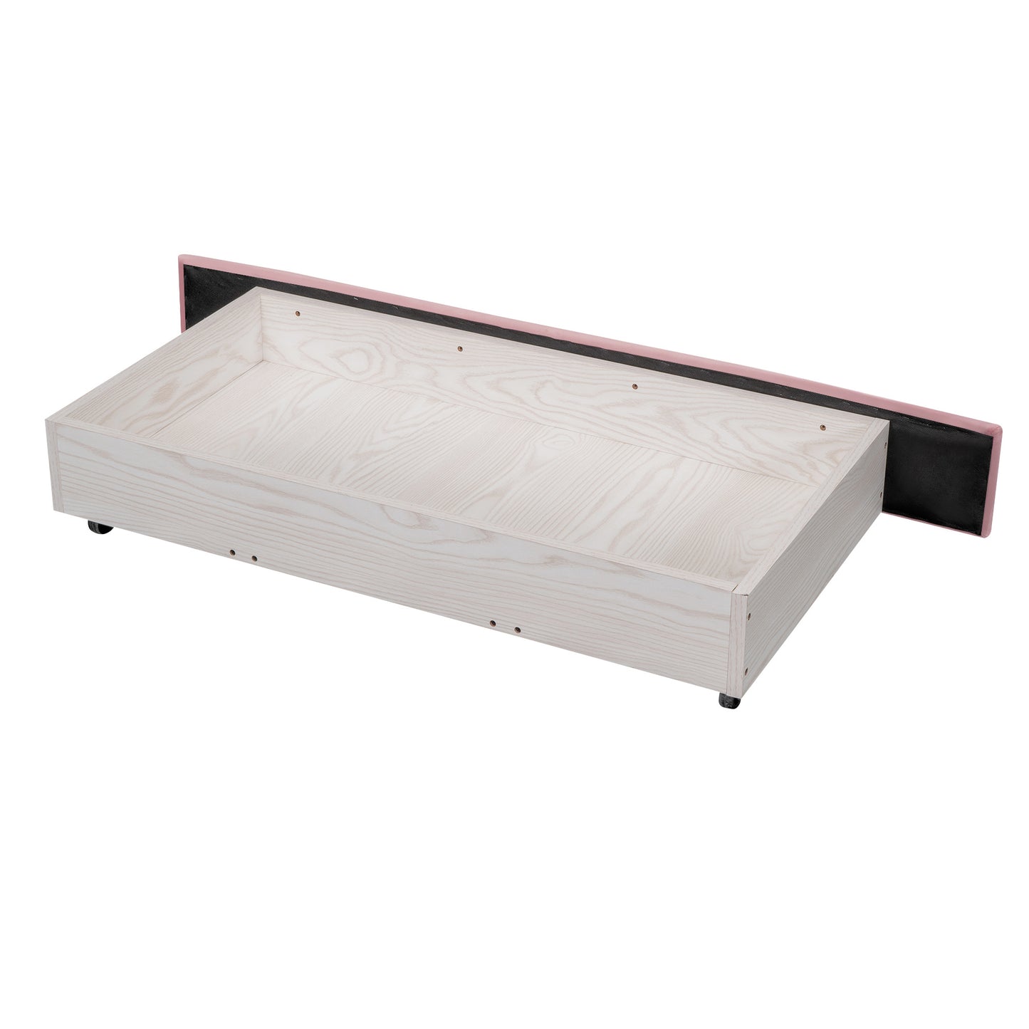 Full Size Storage Bed Velvet  Pink