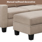 Reversible Sectional Couch with Storage Ottoman