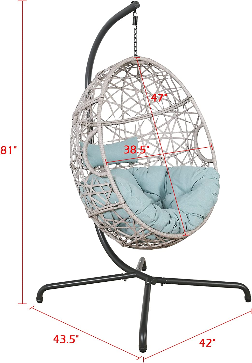 Patio Wicker Swing Egg Chair